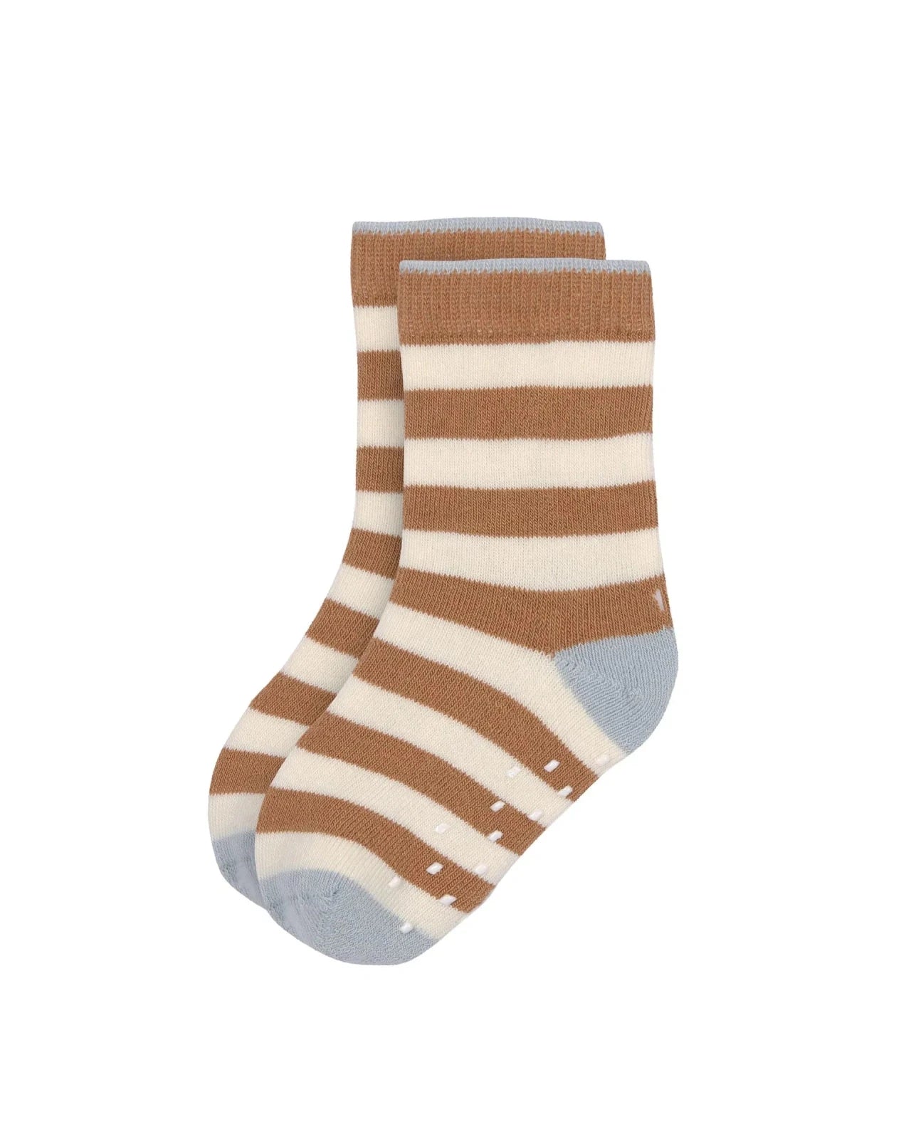 Lässig - Anti - Rutsch - Socken für Kinder • Hellblau/Karamell - ROSA ECK