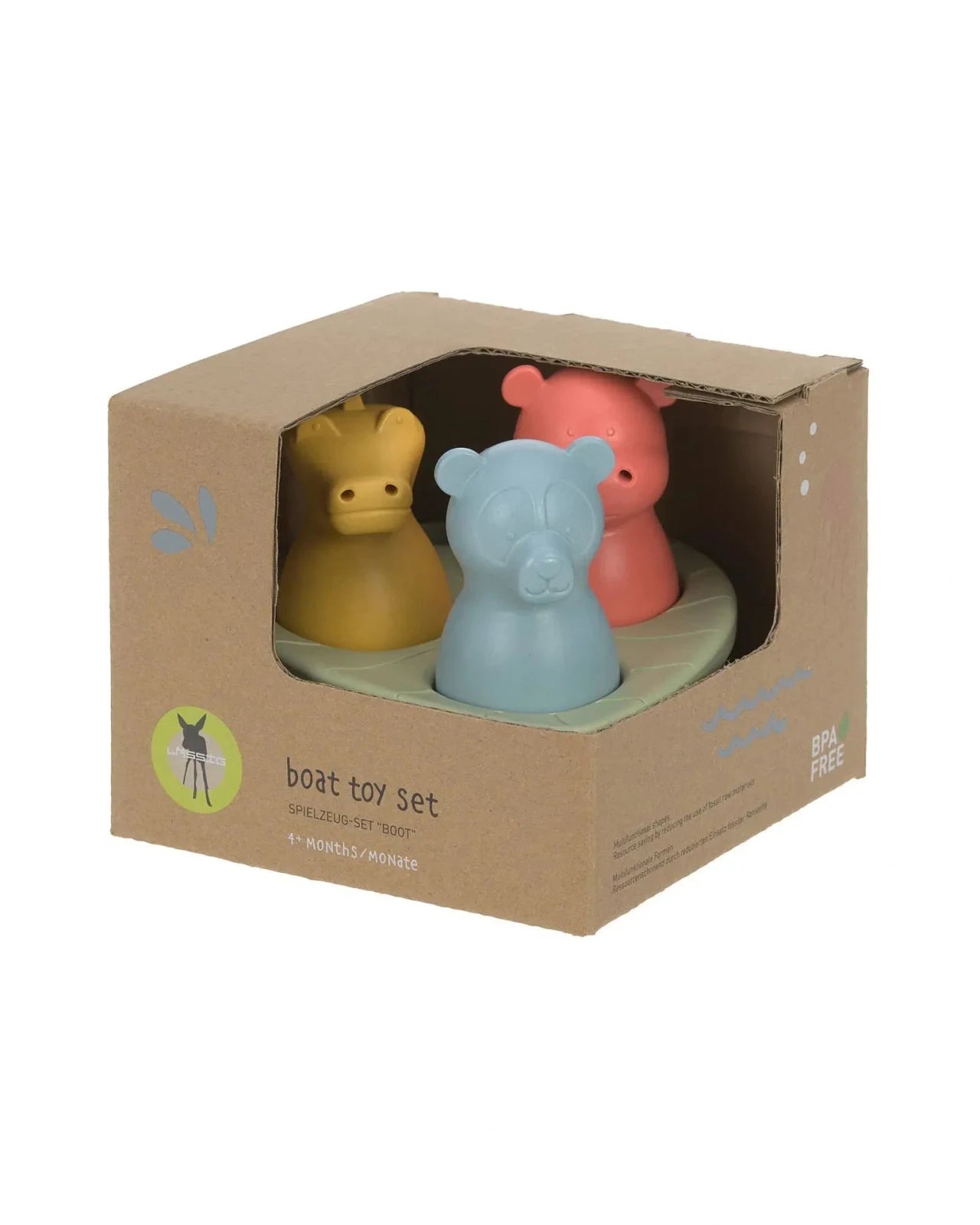 Lässig - Badespielzeug Boote (3er Set) • Panda/Nilpferd/Krokodil - ROSA ECK