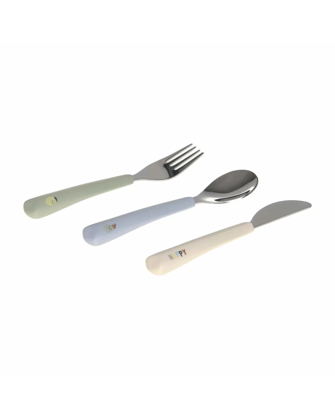 Lässig - HAPPY FRUITS Kinder - Besteck mit Silikongriff • Zitrone - ROSA ECK