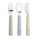 Lässig - HAPPY FRUITS Kinder - Besteck mit Silikongriff • Zitrone - ROSA ECK