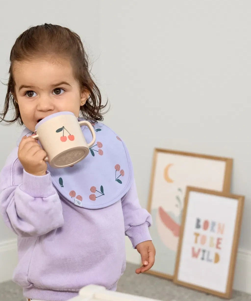 Lässig - HAPPY FRUITS Lätzchen (5er Set) • Kirsche - ROSA ECK