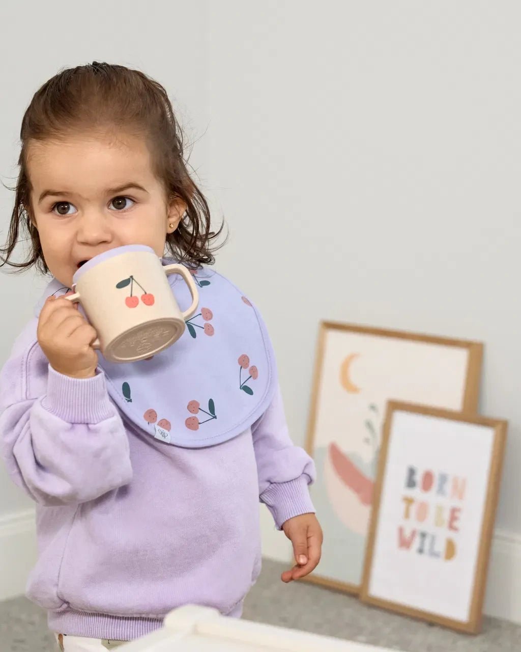 Lässig - HAPPY FRUITS Lätzchen (5er Set) • Kirsche - ROSA ECK