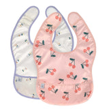 Lässig - HAPPY FRUITS Lätzchen mit Auffangschutz (2er - Set) | Kirsche - Lätzchen - ROSA ECK - , ,