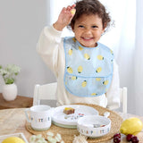 Lässig - HAPPY FRUITS Lätzchen mit Auffangschutz (2er - Set) | Zitrone - Lätzchen - ROSA ECK - , ,