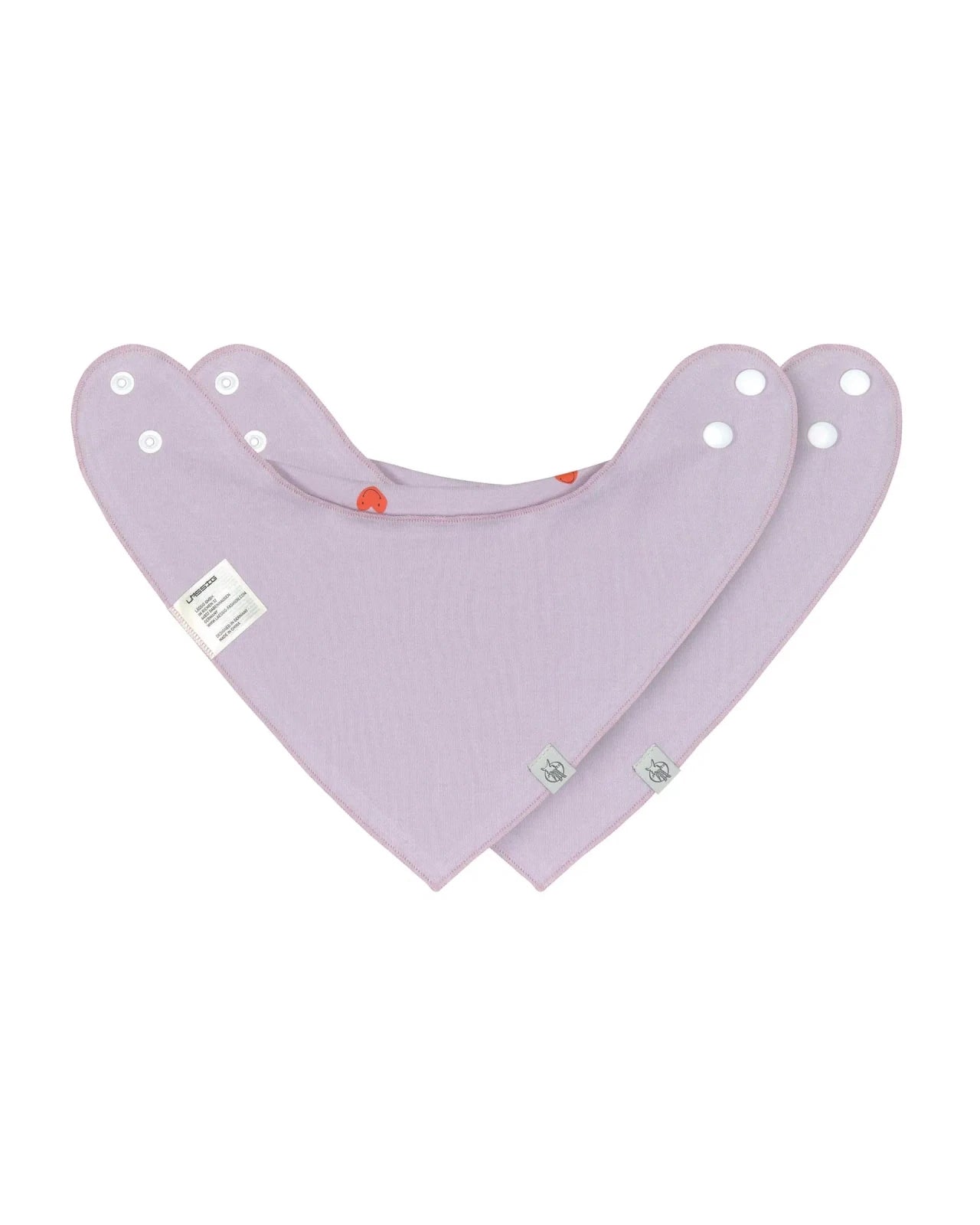 Lässig - HAPPY RASCALS Baby - Lätzchen Dreieckstuch • Herz - ROSA ECK