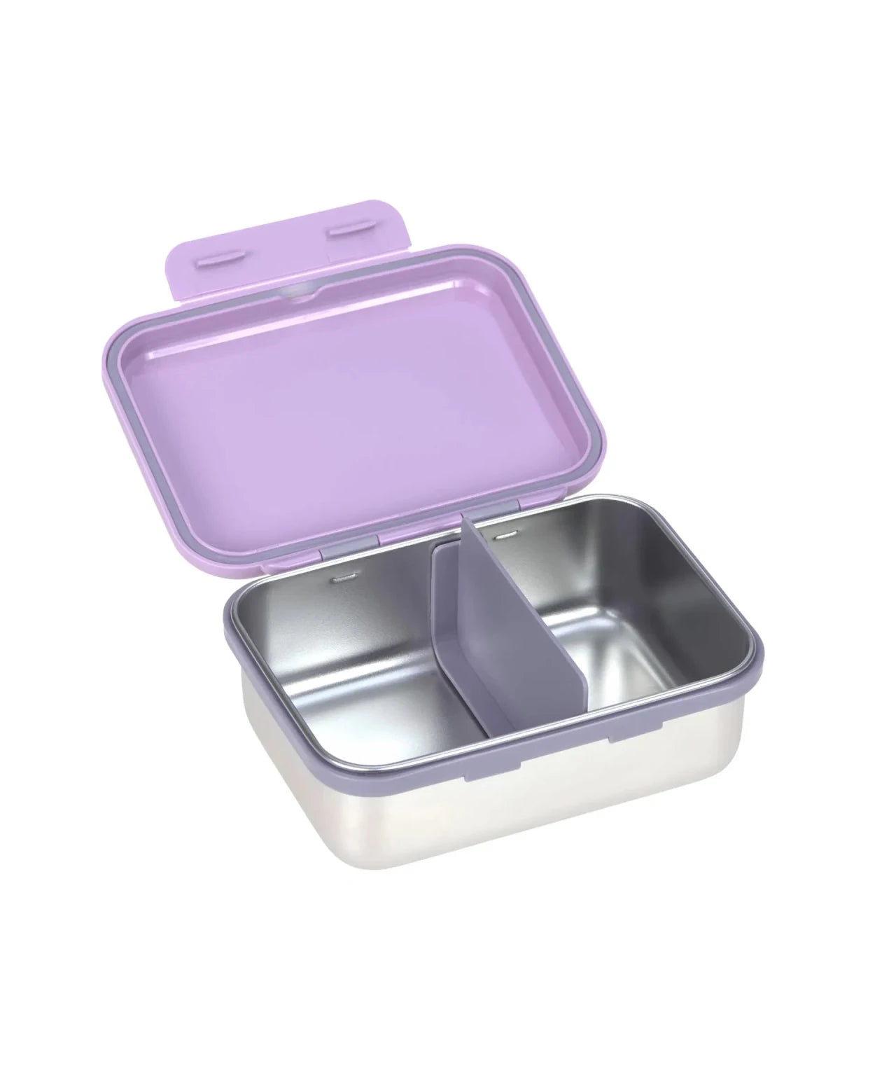 Lässig - LITTLE GANG Edelstahl - Brotdose für Kinder • Herz Flieder - ROSA ECK