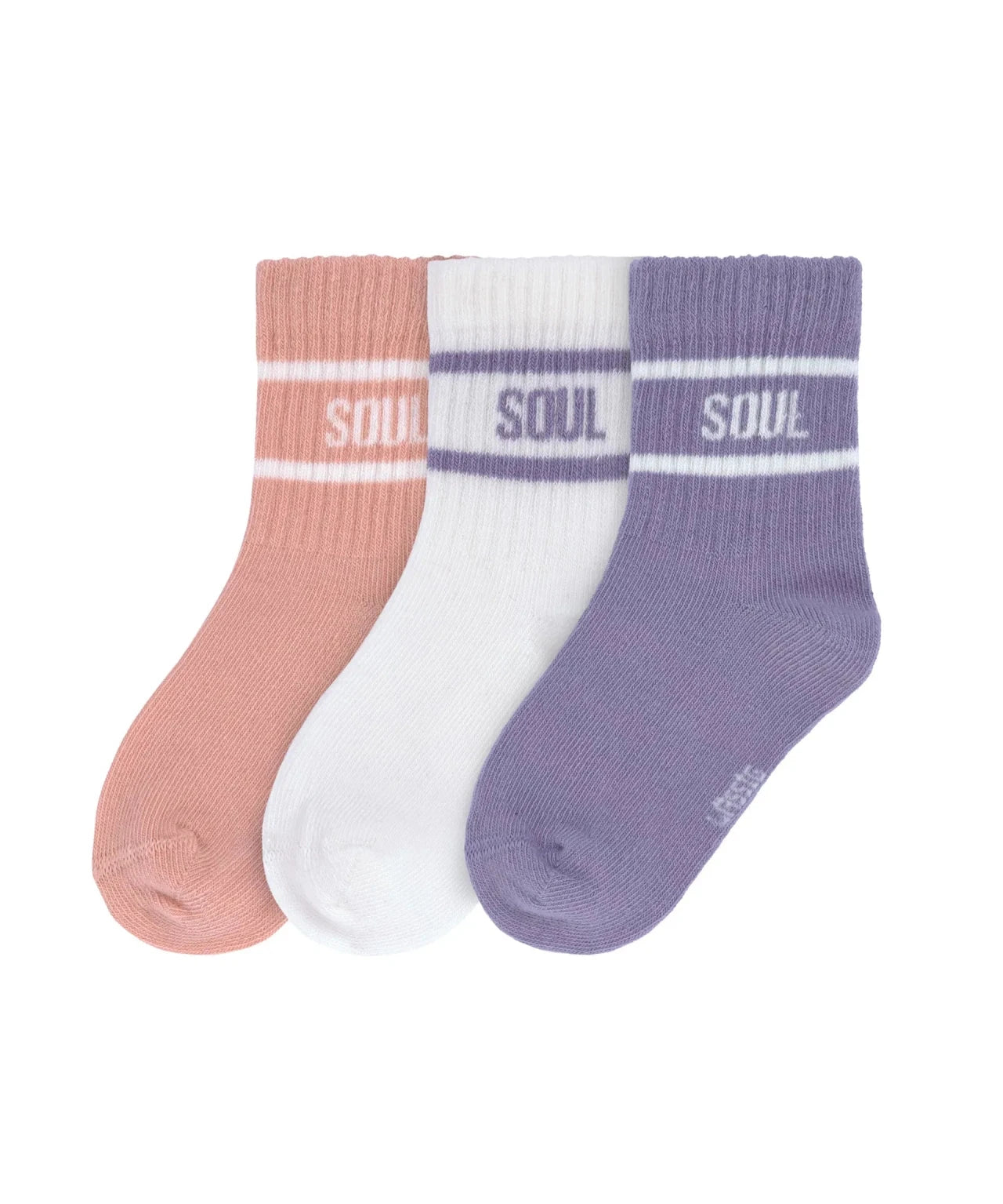 Lässig - Socken für Kinder (3er Set) • Pfirsich/Flieder - ROSA ECK