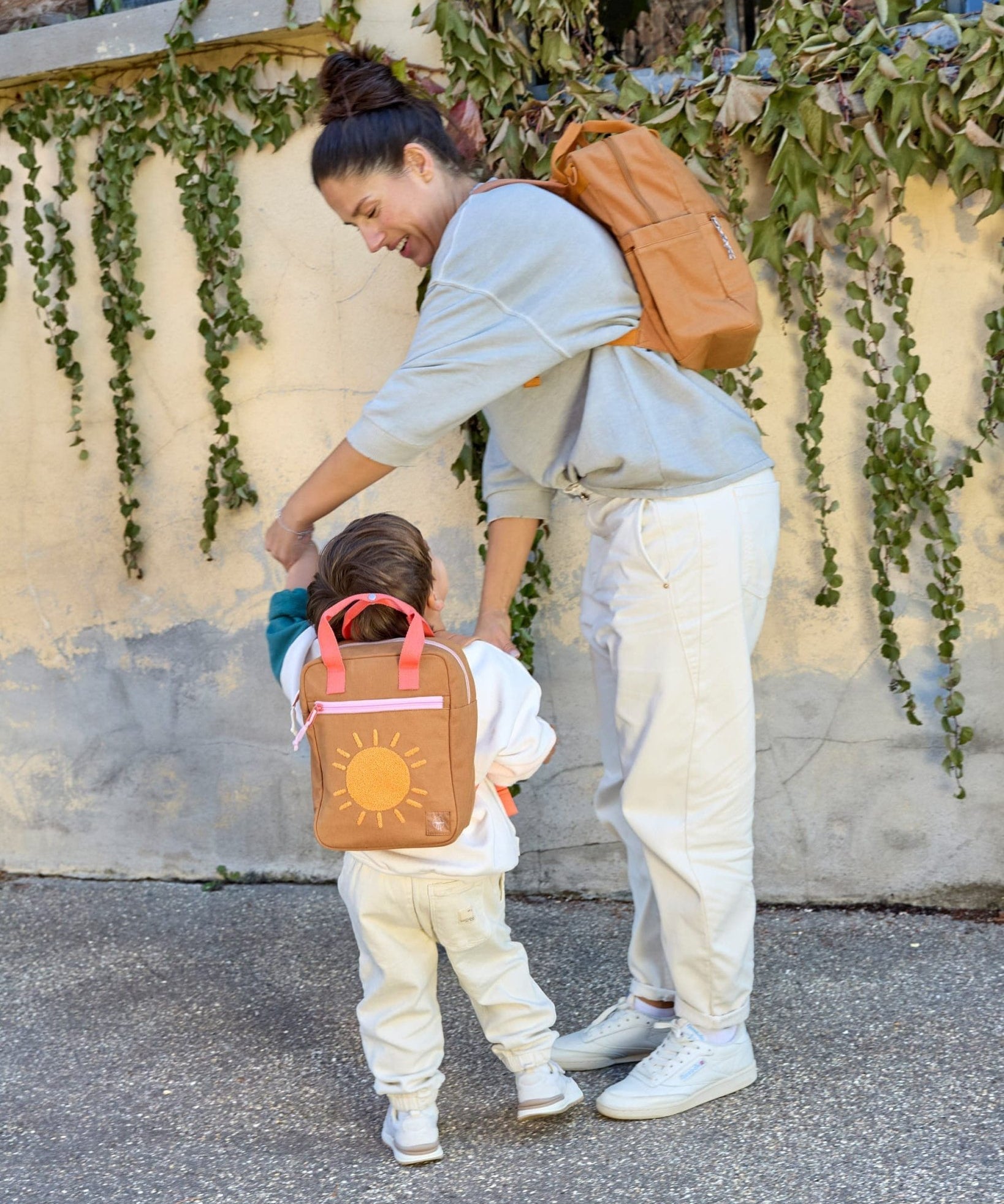 Lässig - SQUARE LITTLE ONE & ME Kindergartenrucksack | Small, Karamell - Rucksack - ROSA ECK - Rucksack, ,