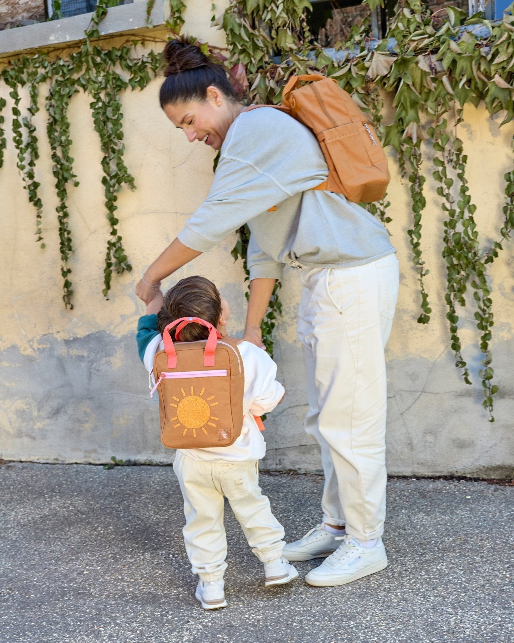 Lässig - SQUARE LITTLE ONE & ME Kindergartenrucksack | Small, Karamell - Rucksack - ROSA ECK - Rucksack, ,