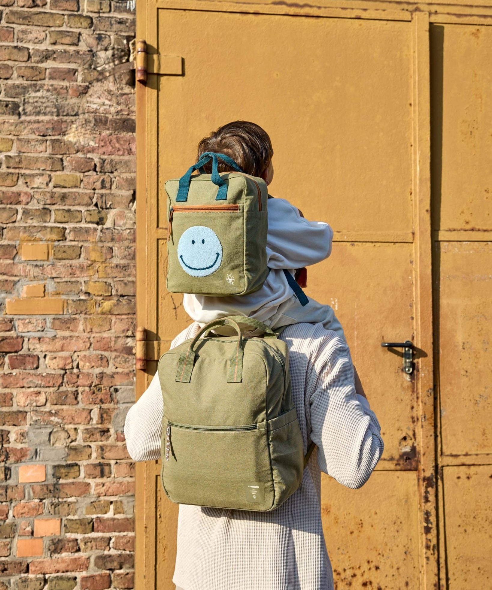 Lässig - SQUARE LITTLE ONE & ME Kindergartenrucksack | Small, Olivgrün - Rucksack - ROSA ECK - Rucksack, ,