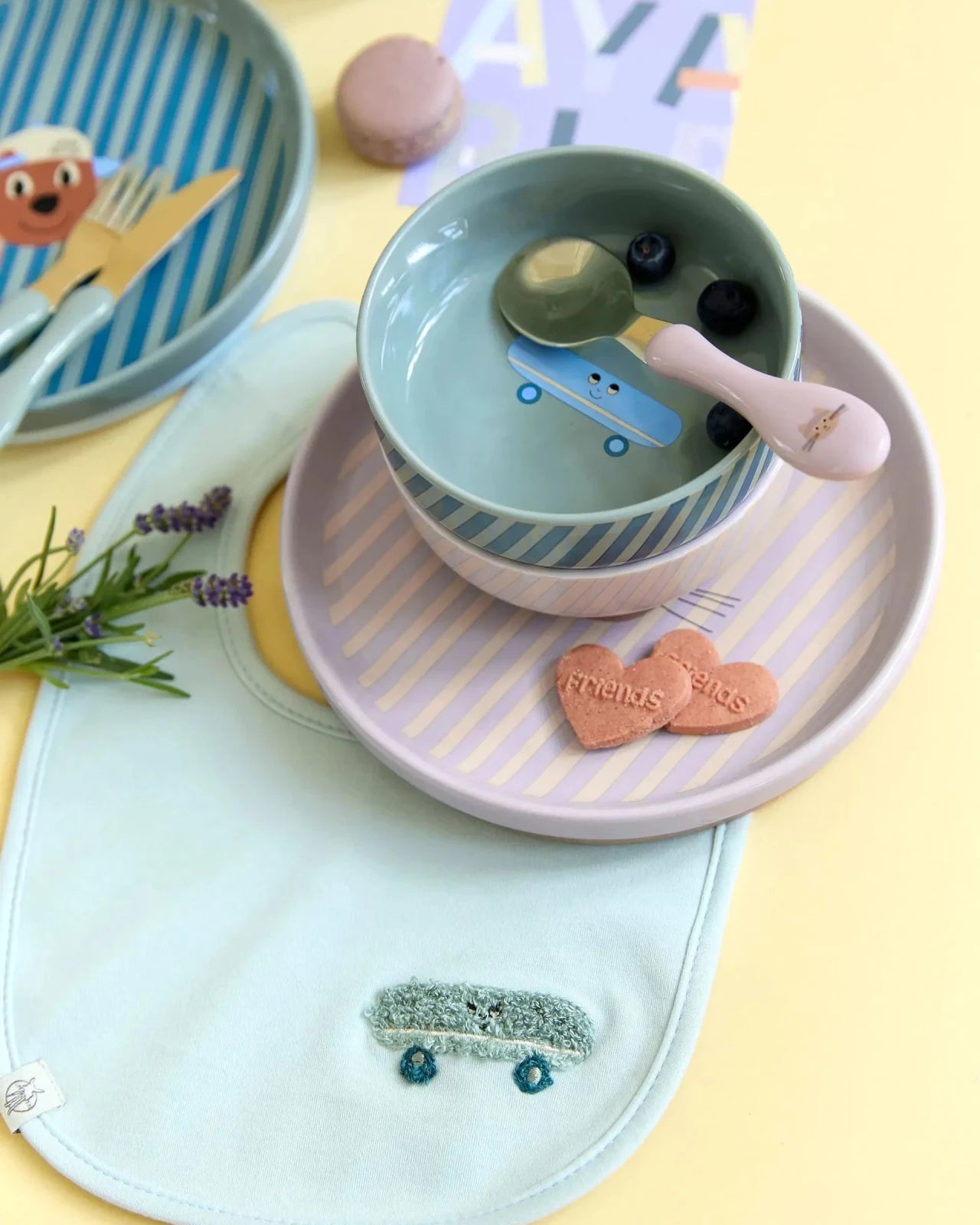 Lässig - TINY TEAM Kinder - Besteck • Katze - ROSA ECK