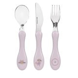 Lässig - TINY TEAM Kinder - Besteck • Katze - ROSA ECK