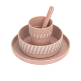 Lässig - TINY TEAM Kindergeschirr Set • Katze - ROSA ECK