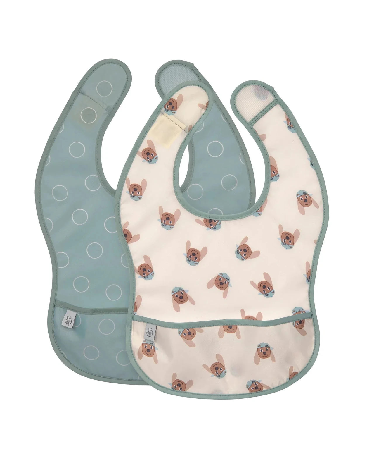 Lässig - TINY TEAM Lätzchen (2er Set) • Hund - ROSA ECK