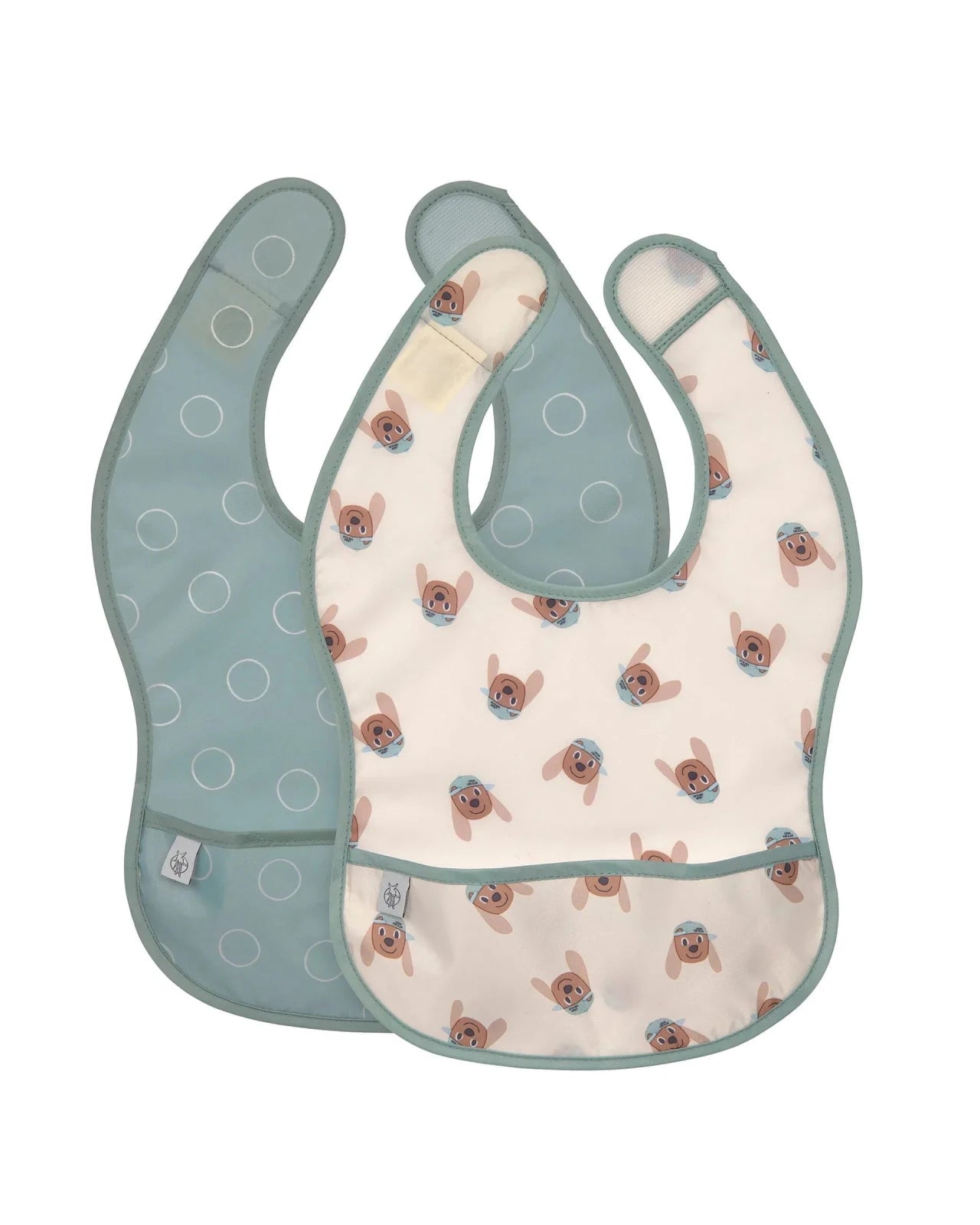 Lässig - TINY TEAM Lätzchen (2er Set) • Hund - ROSA ECK