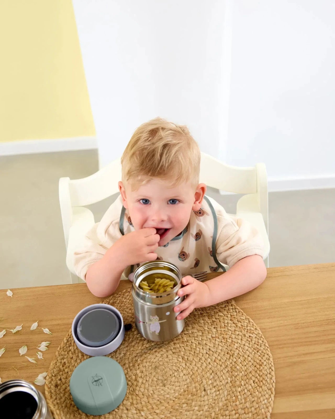 Lässig - TINY TEAM Lätzchen (2er Set) • Hund - ROSA ECK