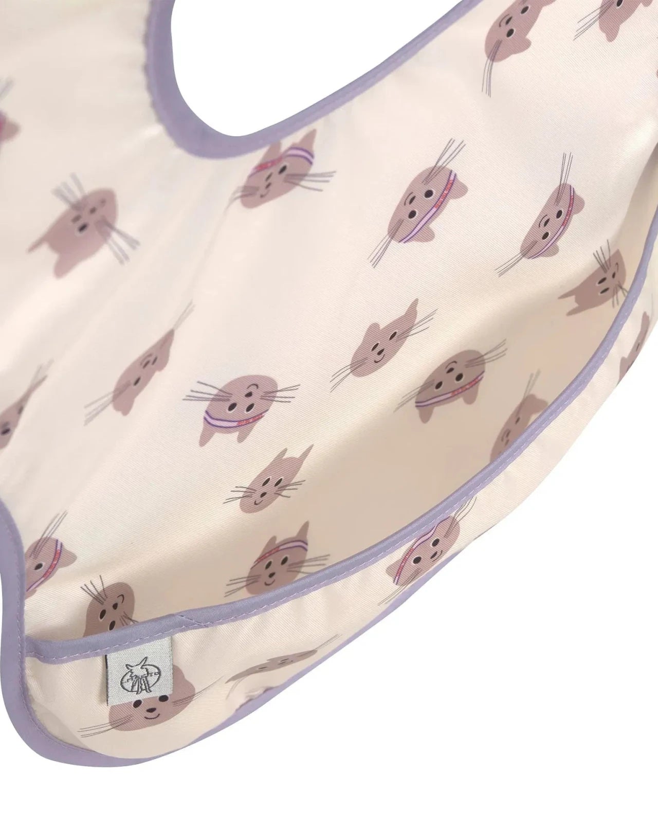 Lässig - TINY TEAM Lätzchen (2er Set) • Katze - ROSA ECK