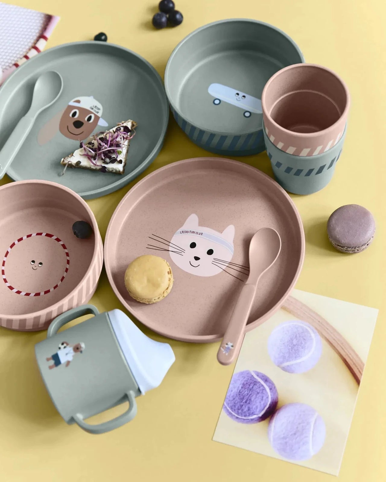 Lässig - TINY TEAM Löffel - Set für Kinder • Hund - ROSA ECK