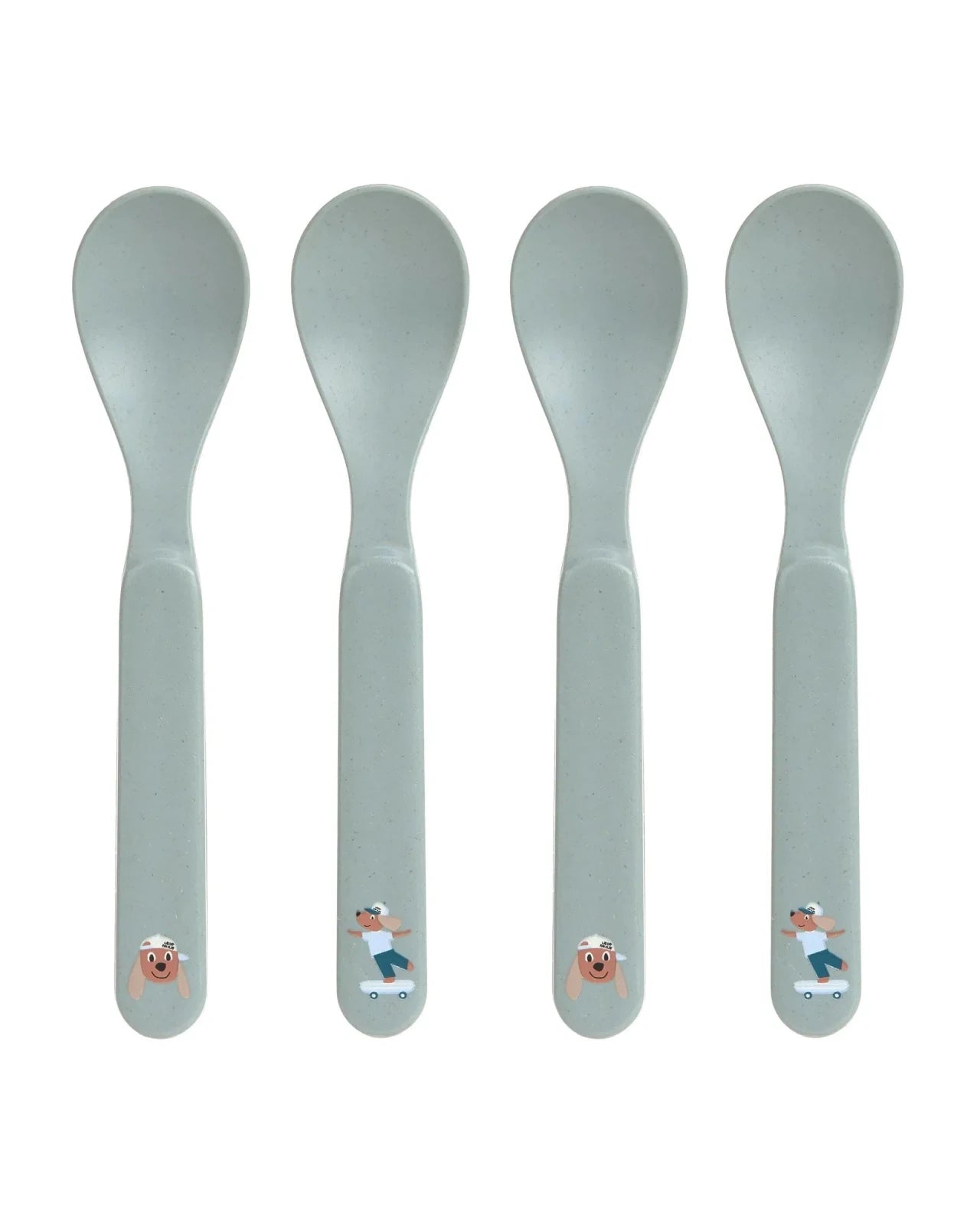 Lässig - TINY TEAM Löffel - Set für Kinder • Hund - ROSA ECK