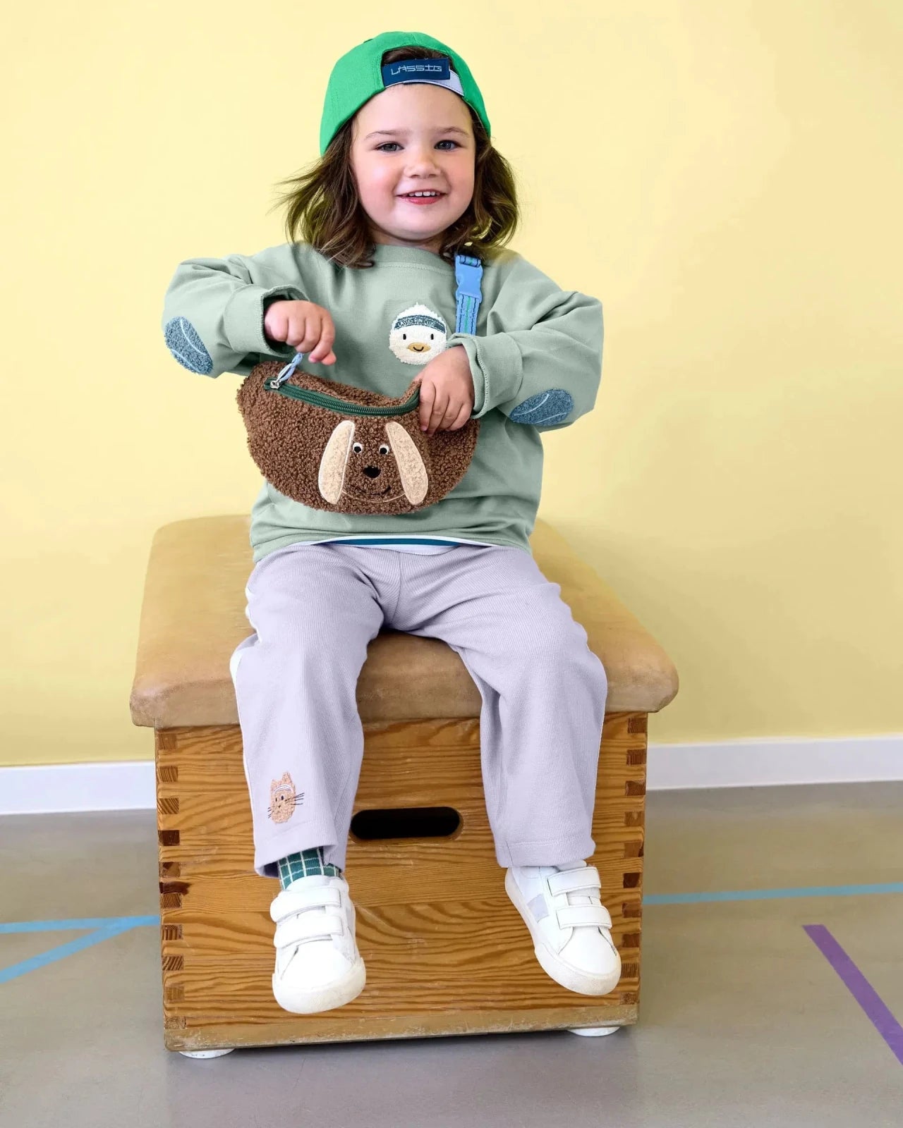 Lässig - TINY TEAM Mini - Bauchtasche für Kinder • Hund - ROSA ECK