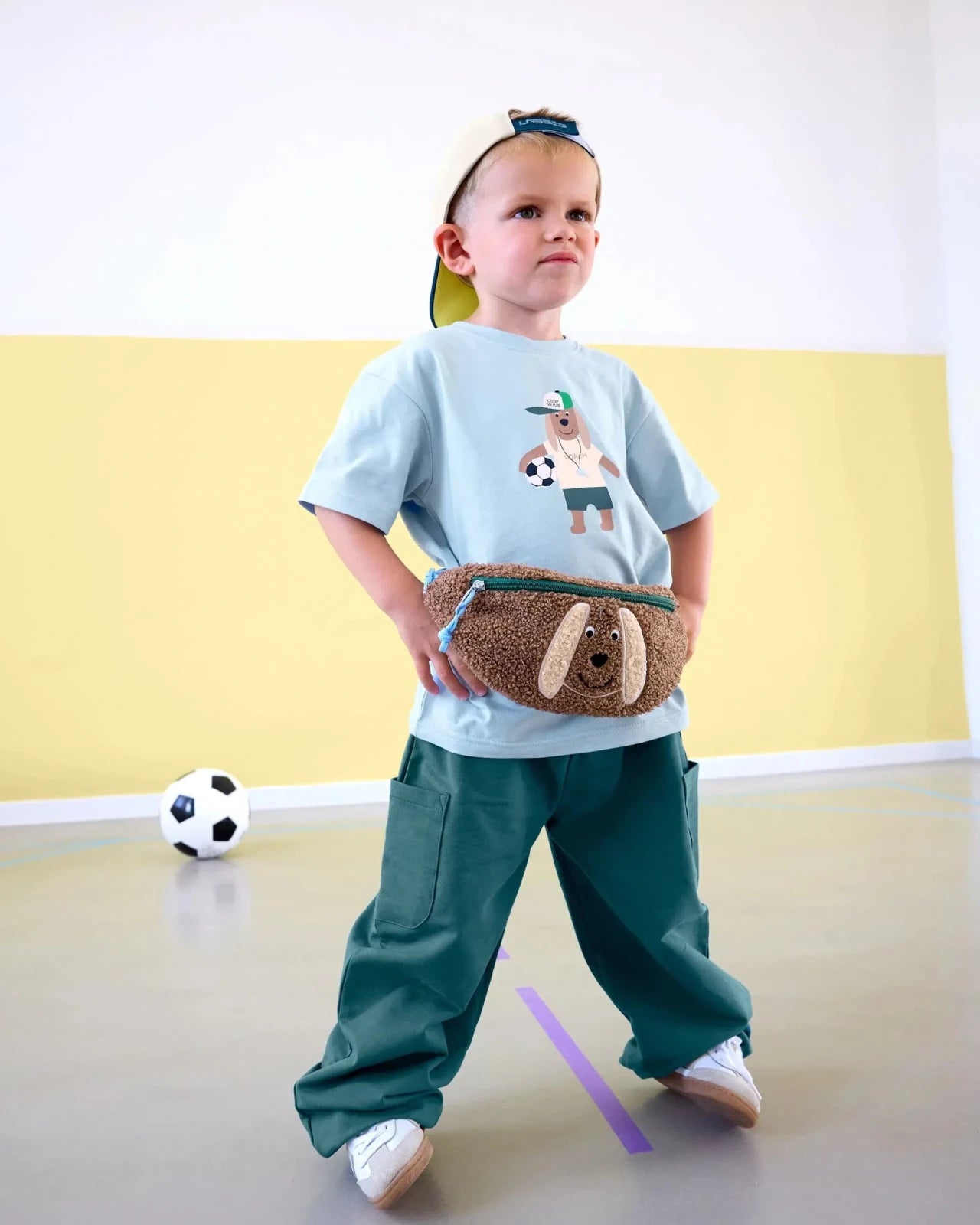 Lässig - TINY TEAM Mini - Bauchtasche für Kinder • Hund - ROSA ECK