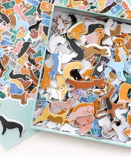 Laurence King Publishing - 299 HUNDE UND 1 KATZE Knäuelpuzzle - ROSA ECK