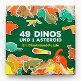 Laurence King Publishing - 49 DINOSAURIER UND 1 ASTEROID Puzzle - ROSA ECK - Kinder, LKP, LKV