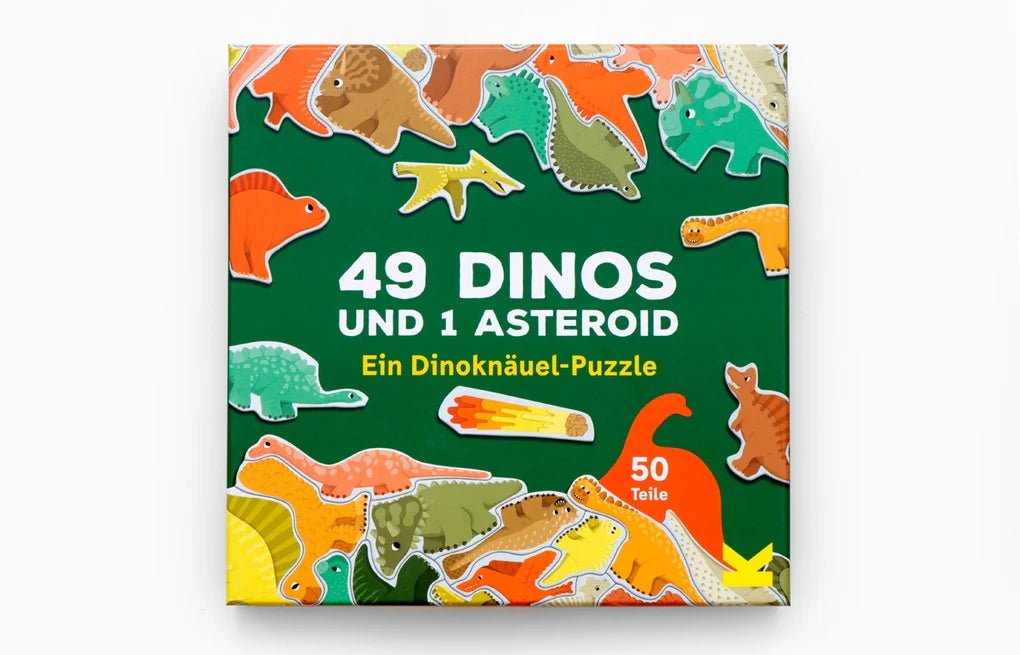 Laurence King Publishing - 49 DINOSAURIER UND 1 ASTEROID Puzzle - ROSA ECK