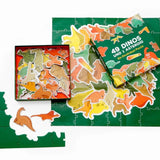 Laurence King Publishing - 49 DINOSAURIER UND 1 ASTEROID Puzzle - ROSA ECK - Kinder, LKP, LKV