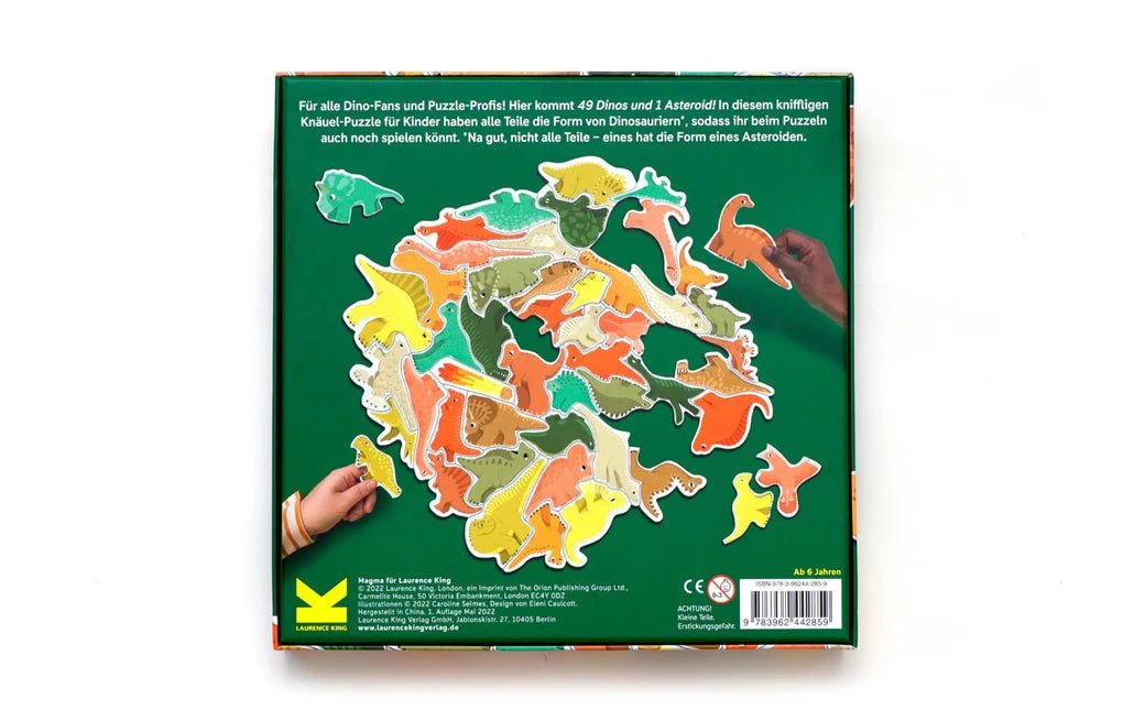 Laurence King Publishing - 49 DINOSAURIER UND 1 ASTEROID Puzzle - ROSA ECK