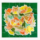 Laurence King Publishing - 49 DINOSAURIER UND 1 ASTEROID Puzzle - ROSA ECK - Kinder, LKP, LKV