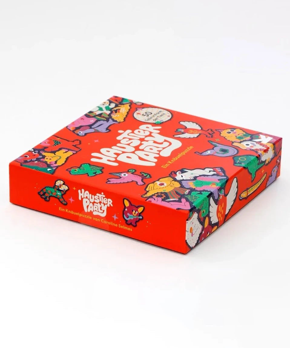 Laurence King Publishing - HAUSTIER - PARTY Knäuelpuzzle - ROSA ECK
