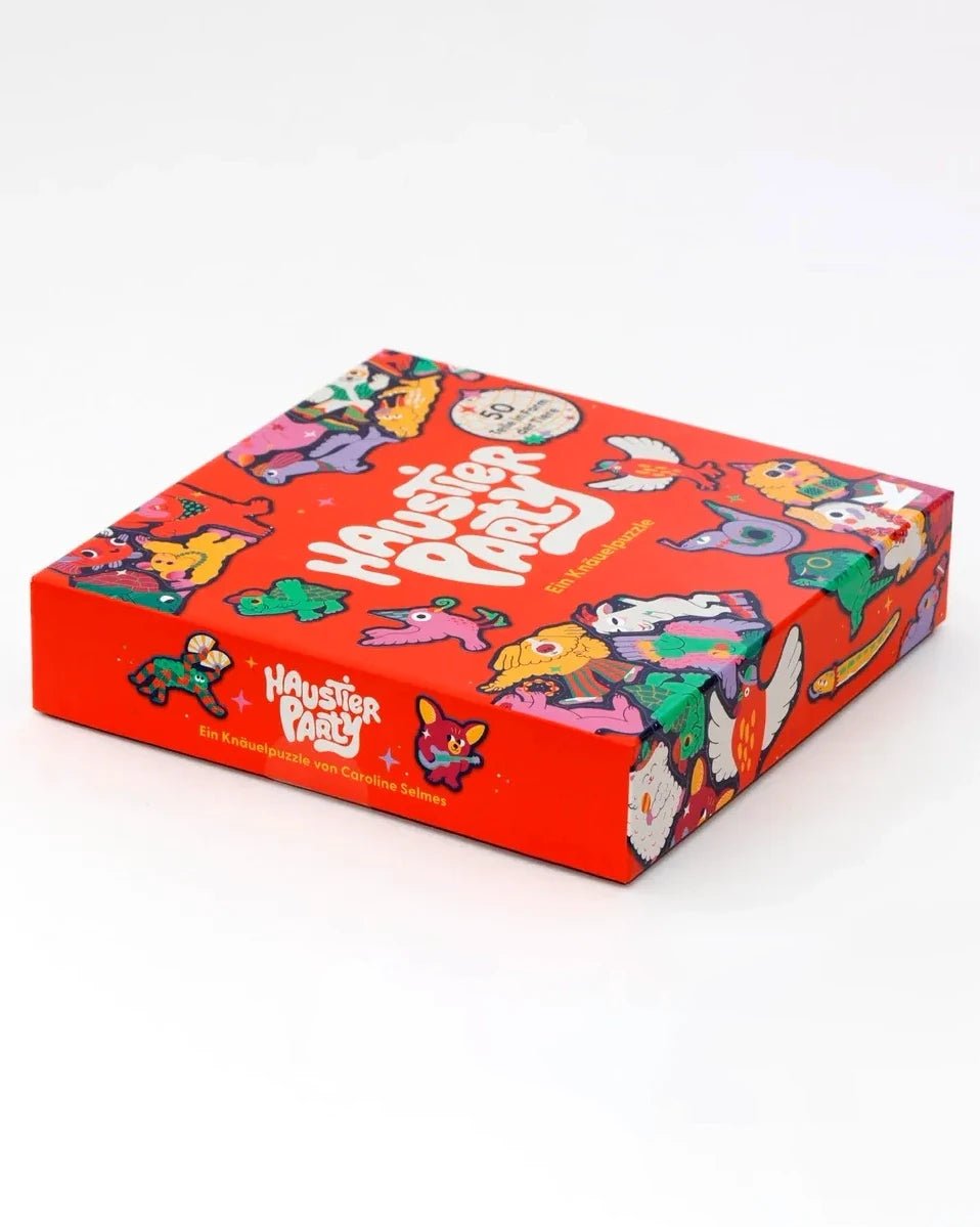 Laurence King Publishing - HAUSTIER - PARTY Knäuelpuzzle - ROSA ECK