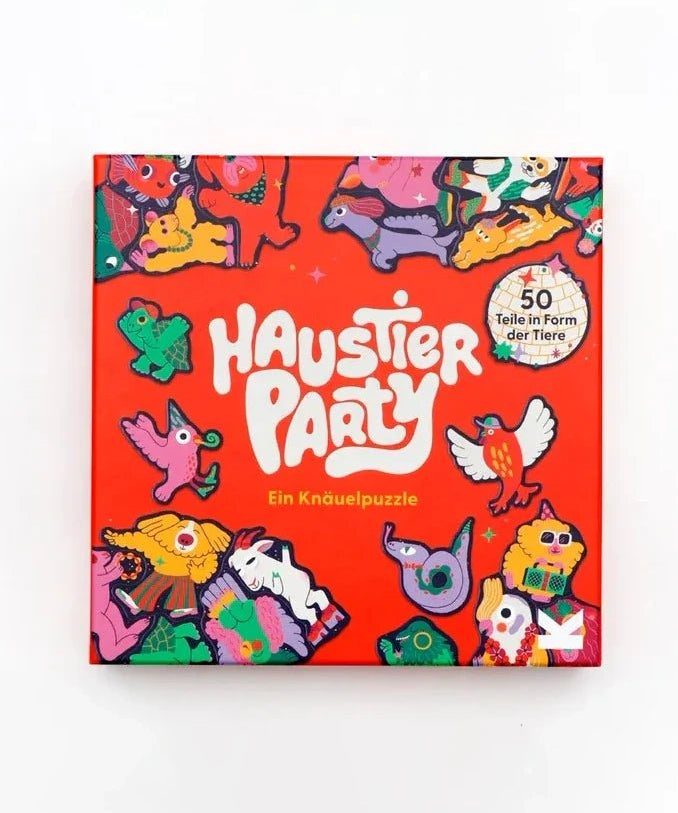 Laurence King Publishing - HAUSTIER - PARTY Knäuelpuzzle - ROSA ECK