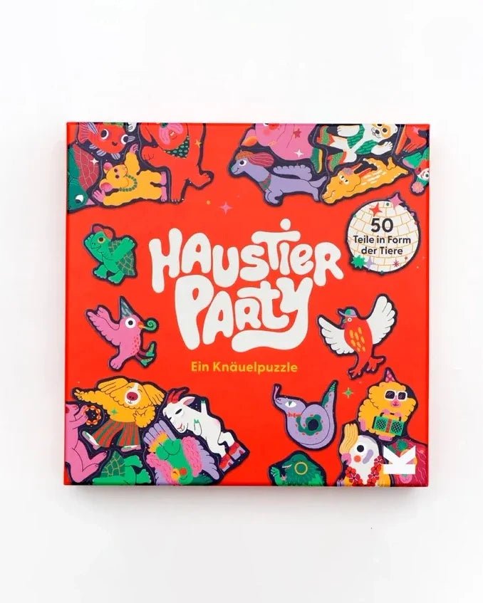 Laurence King Publishing - HAUSTIER - PARTY Knäuelpuzzle - ROSA ECK