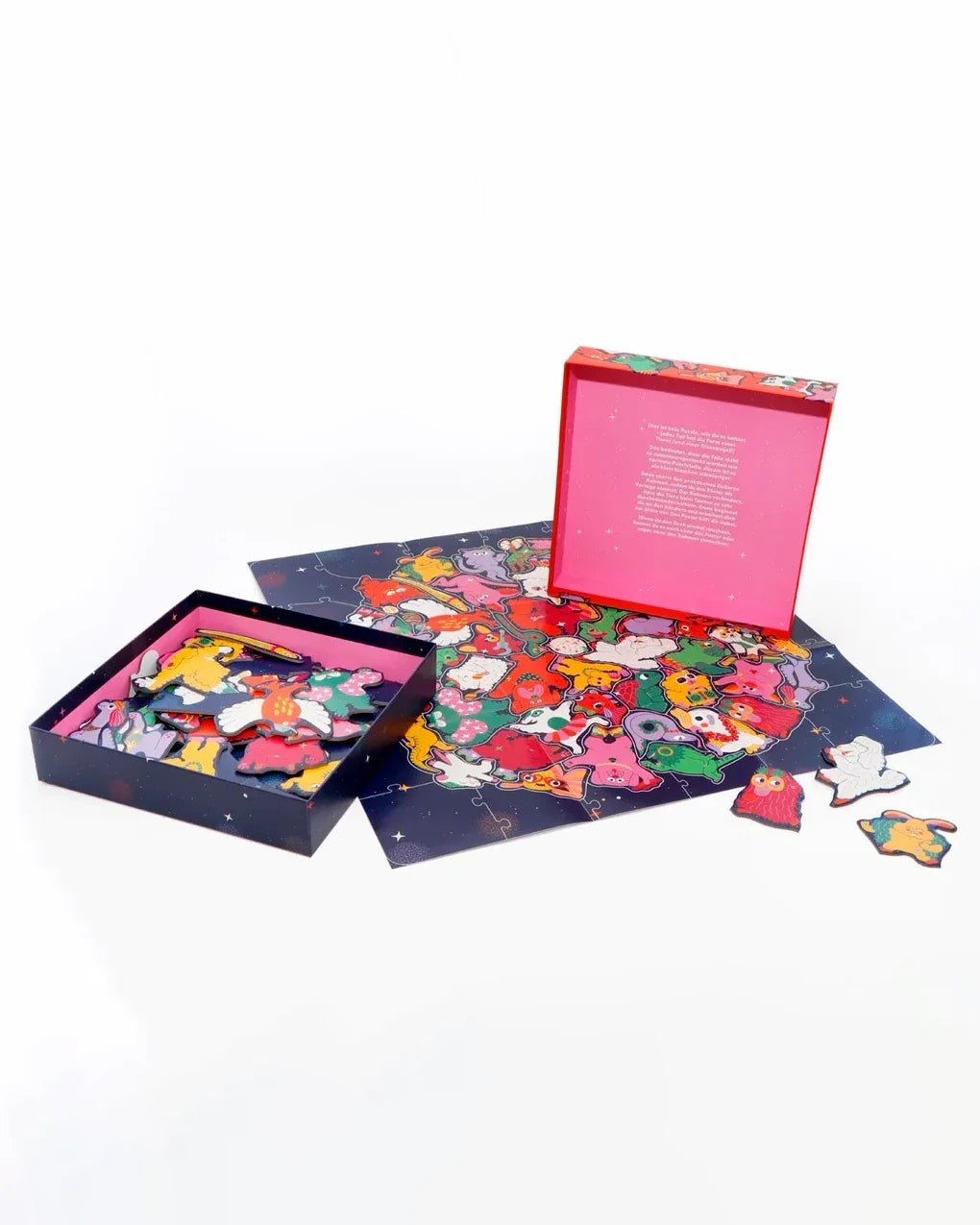 Laurence King Publishing - HAUSTIER - PARTY Knäuelpuzzle - ROSA ECK