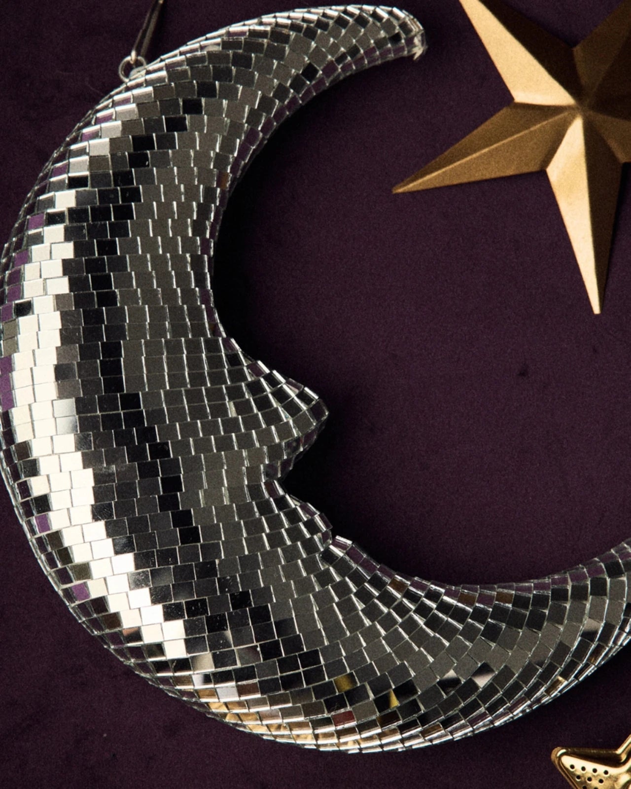 Le petit Souk - Facetten-Mond zum Aufhängen (22 cm) • Silber - ROSA ECK