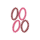Haargummis (4er-Set) • Streifen Rosa/Bordeaux