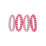 Haargummis (4er-Set) • Streifen Rosa/Lila