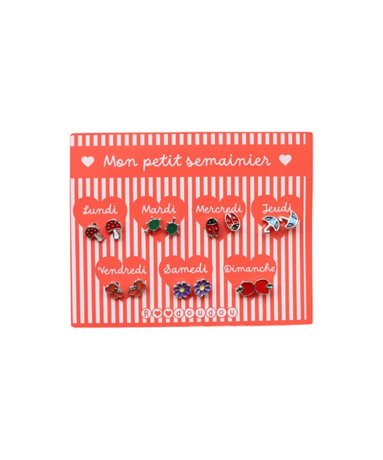 Le petit Souk - Kinder-Ohrstecker (7er-Set) • Wochentage - ROSA ECK