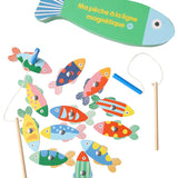Magnetisches Angelspiel aus Holz • Fische