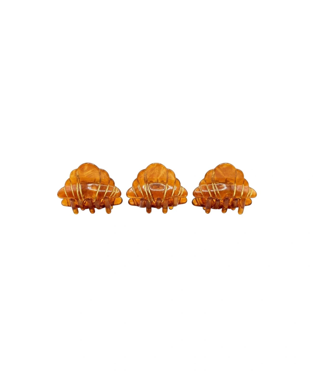 Le petit Souk - Mini-Haarklammern (3er-Set) • Croissant - ROSA ECK