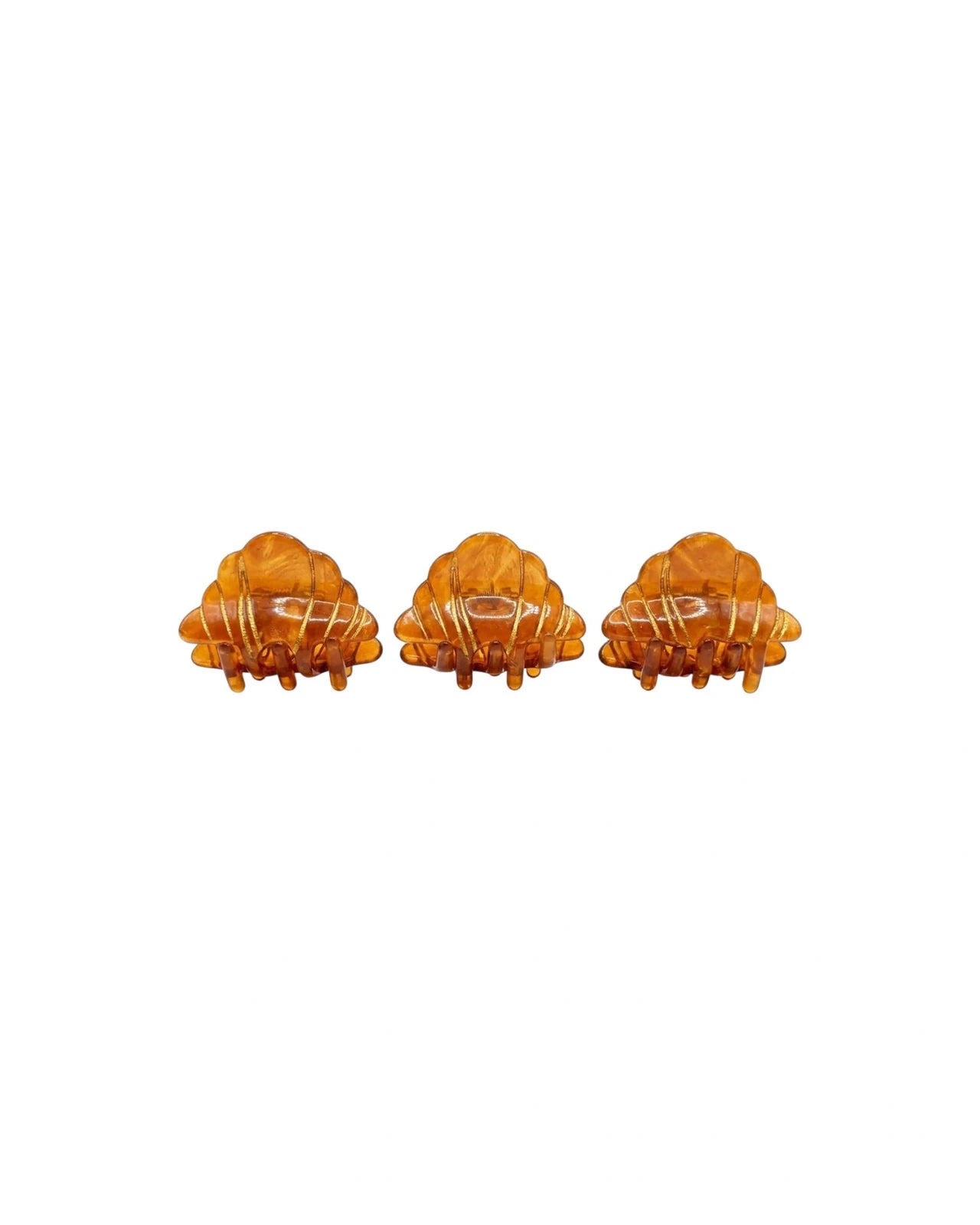 Le petit Souk - Mini-Haarklammern (3er-Set) • Croissant - ROSA ECK