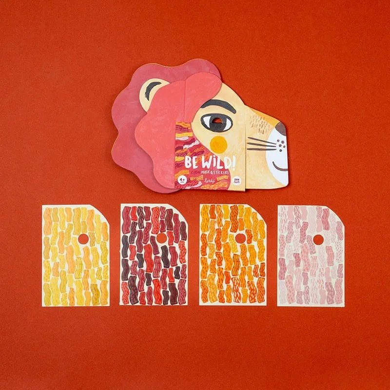 Londji - BE WILD! LION Aktivitätsset • Maske & Sticker - Spielzeug - ROSA ECK