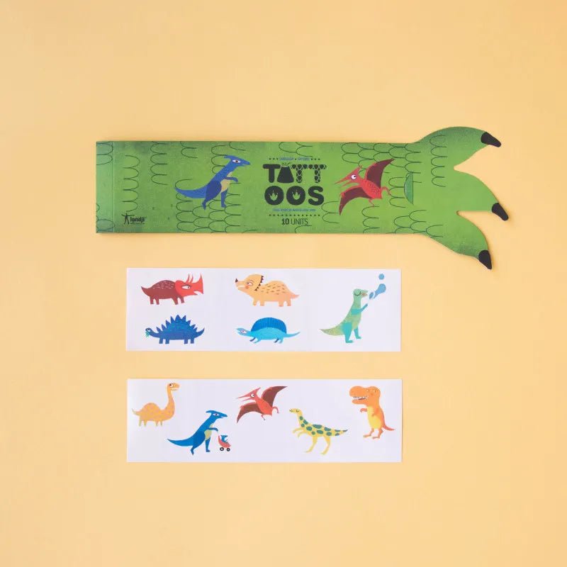 Londji - DINOSAURS Temporäre Kinder - Tattoos - Kindertattoos - ROSA ECK