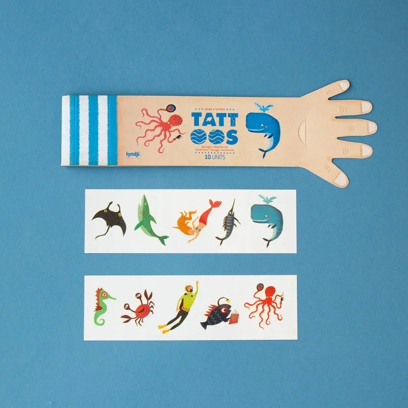 Londji - OCEAN Temporäre Kinder - Tattoos - Kindertattoos - ROSA ECK