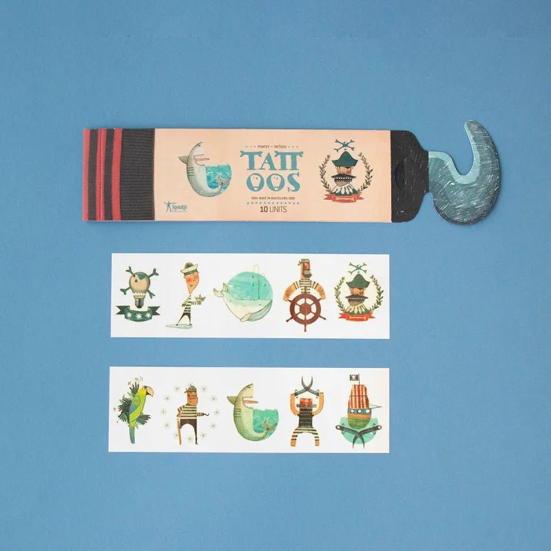 Londji - PIRATES Temporäre Kinder - Tattoos - Kindertattoos - ROSA ECK