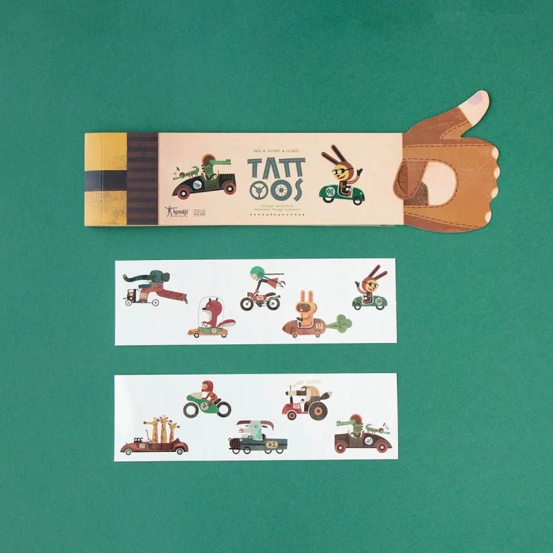 Londji - RACE Temporäre Kinder - Tattoos - Kindertattoos - ROSA ECK