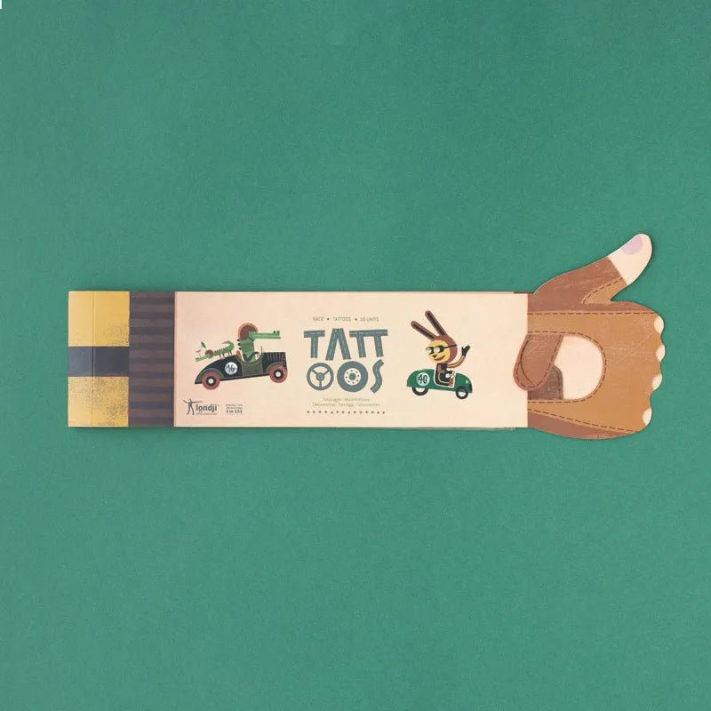 Londji - RACE Temporäre Kinder - Tattoos - Kindertattoos - ROSA ECK