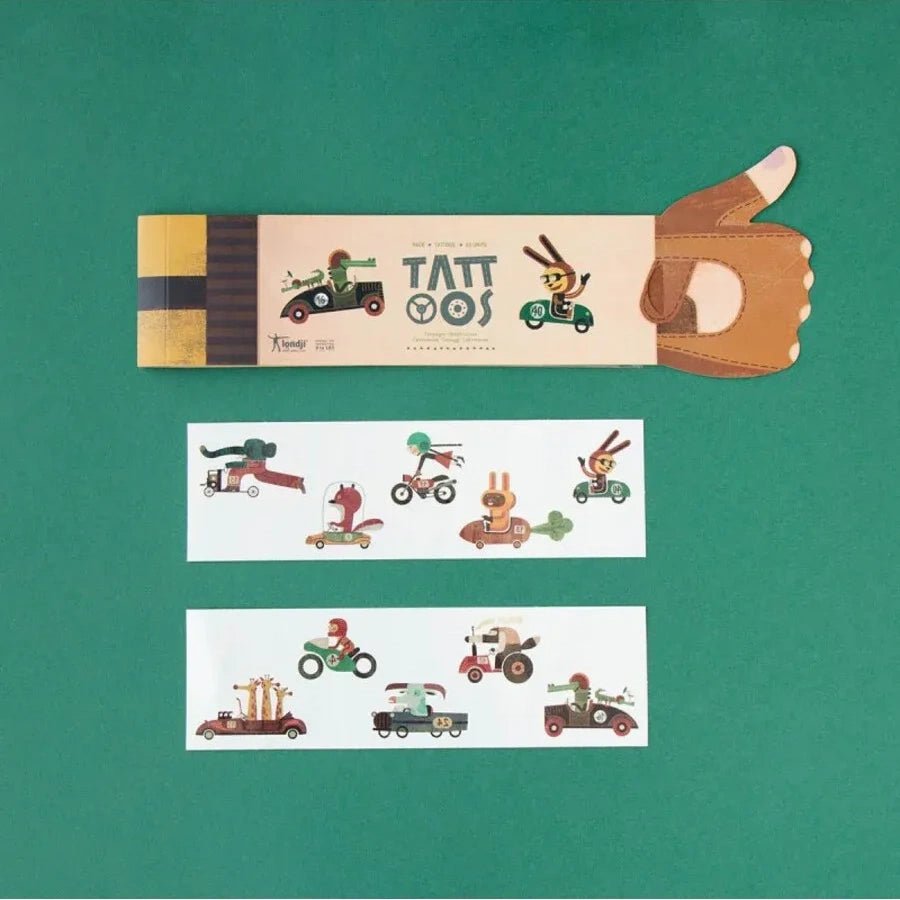 Londji - RACE Temporäre Kinder - Tattoos - Kindertattoos - ROSA ECK